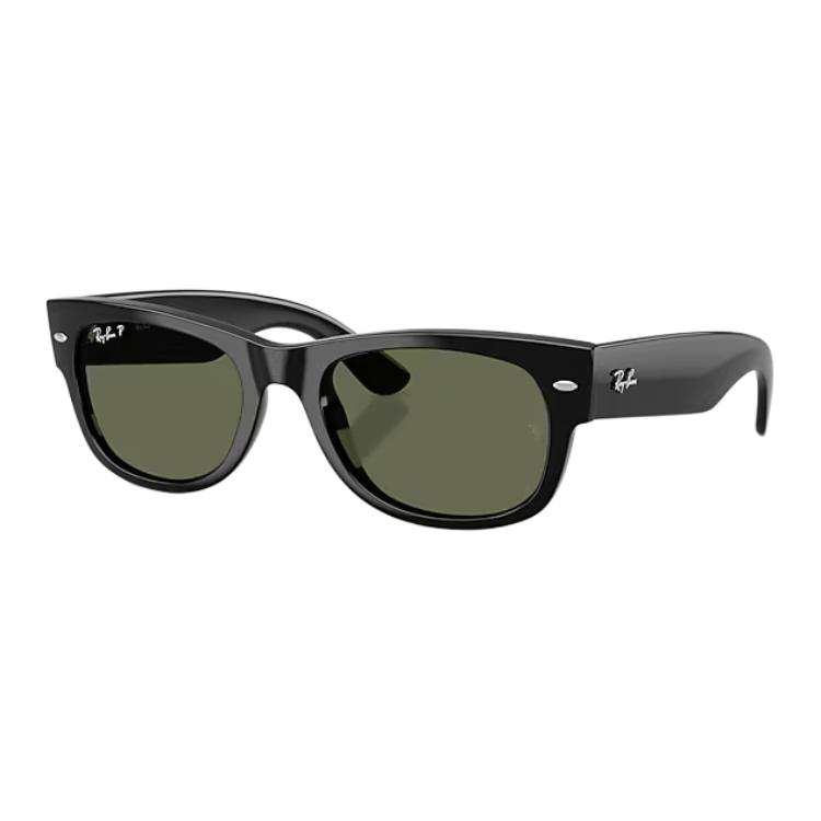 RayBan RayBan Acetate Square Sunglasses Unisex Polished Black