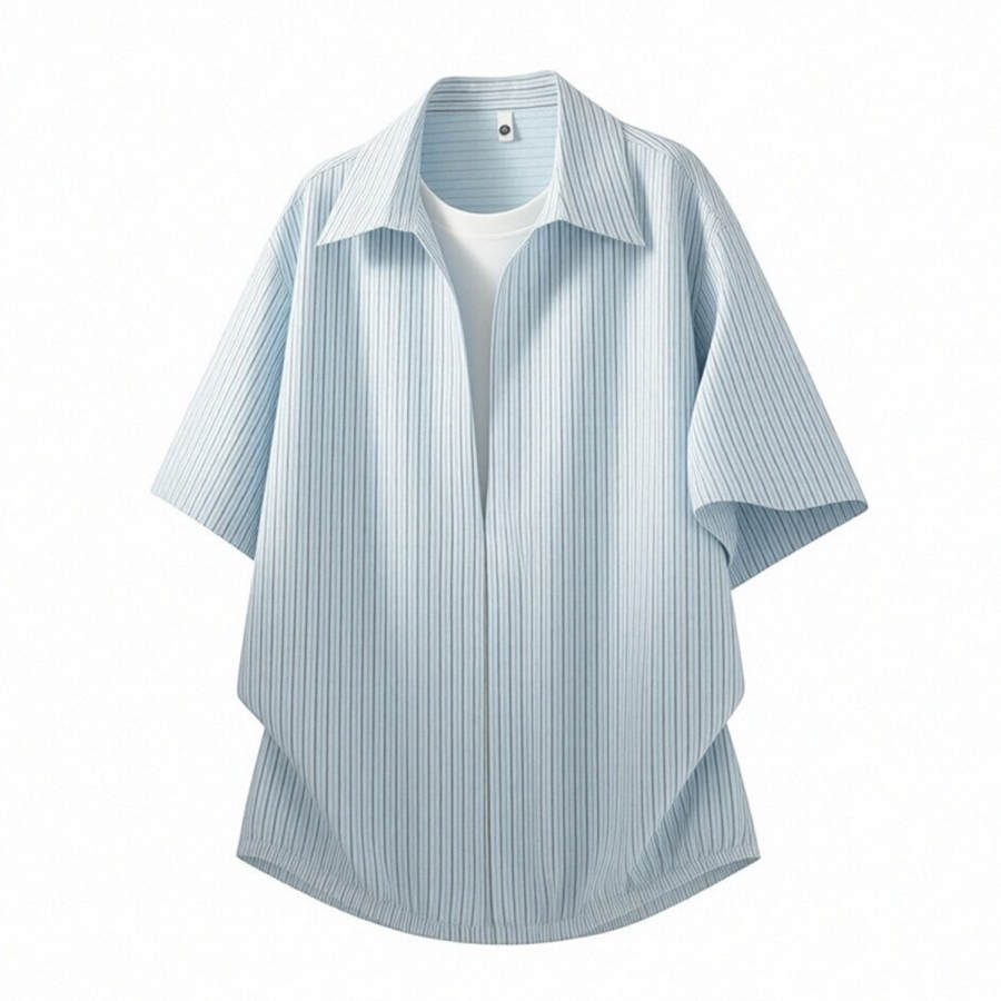 GWAF Shirts Unisex Lapel Moderate Mock Two Piece