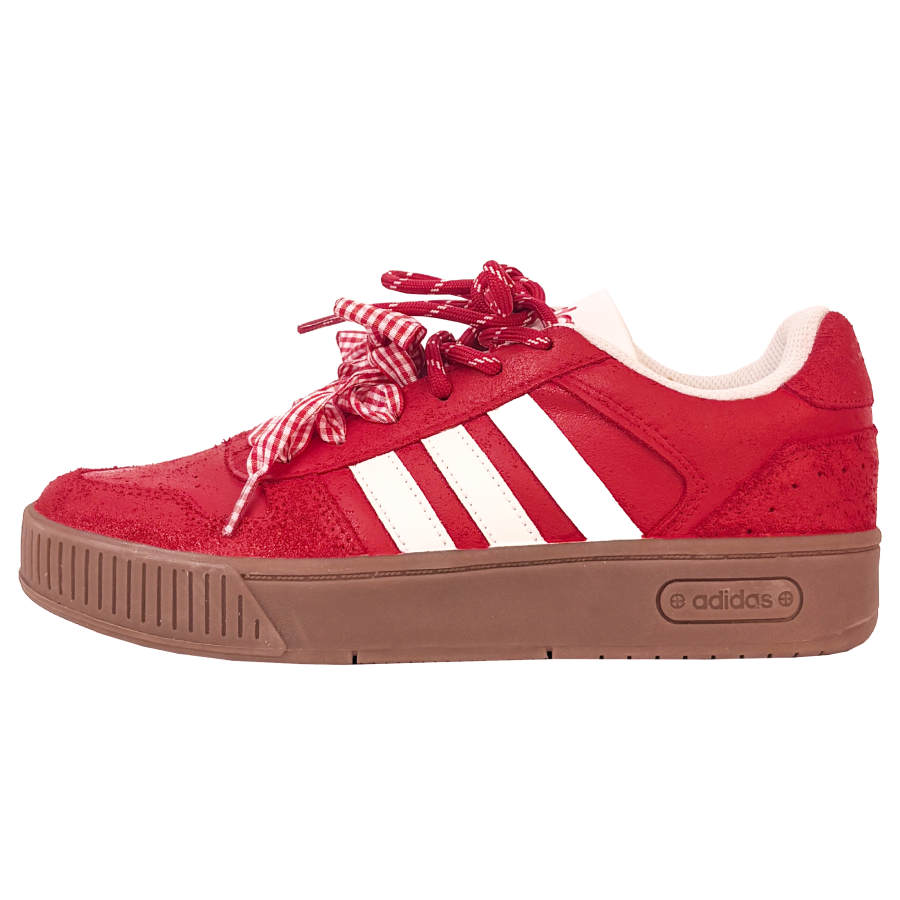 Adidas Adidas D PAD Red Apple Slip Resistant Cushioning Abrasion Resistant Low top Skateboard Shoes Unisex Red White