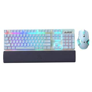AJAZZ Sentinel 3 Mechanical Keyboard Mice, Mixed Lighting Keyboard & Mouse Sets, Full Blue Strap Blue Hand Rest