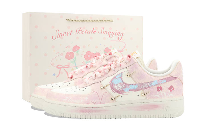 Nike Nike Air Force 1 Skateboard Shoes Women's Mid Top Pink/Beige