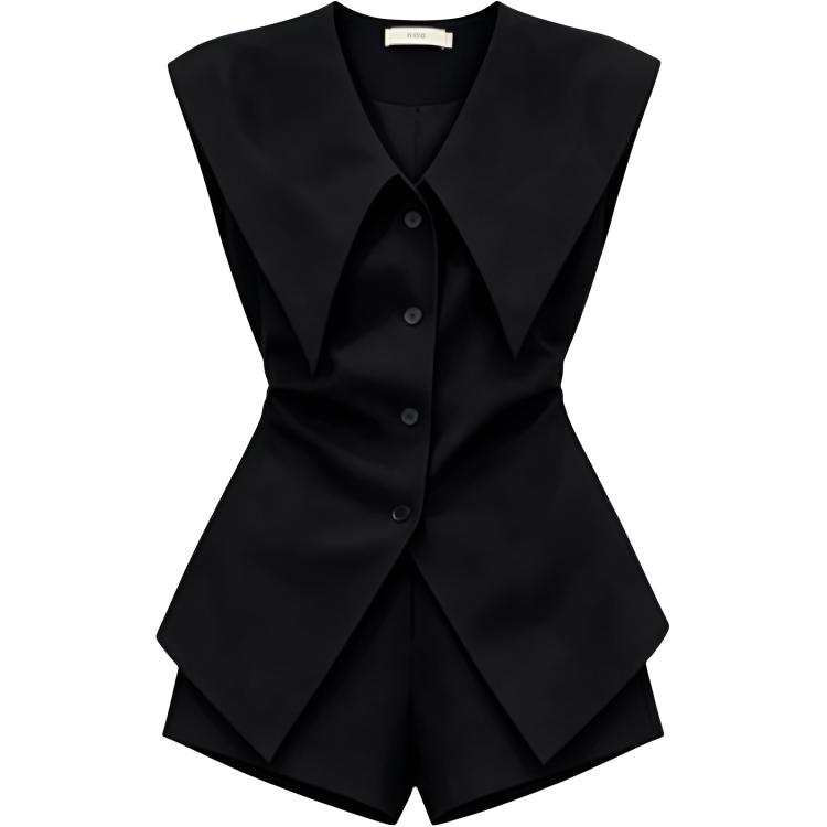 DUSHE DUSHE Casual Suits Women's Lapel Moderate Short