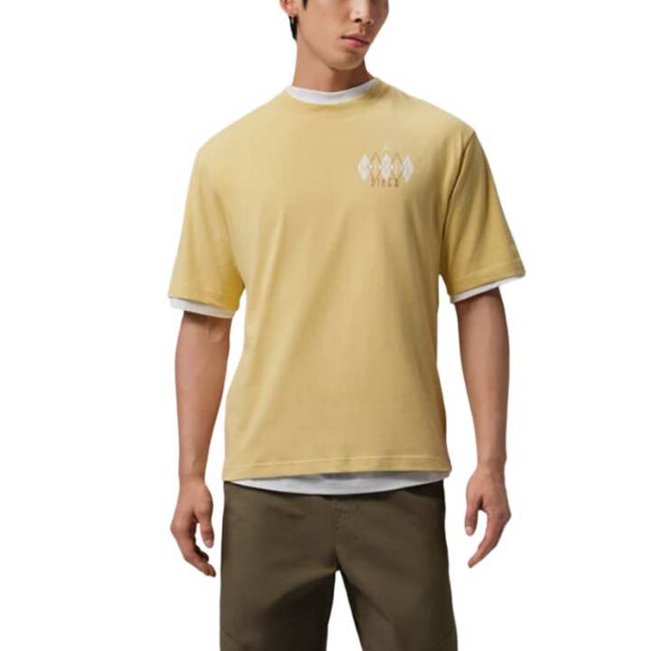Jordan Jordan Mike T Shirts Men's Yellow Crew Neck Moderate