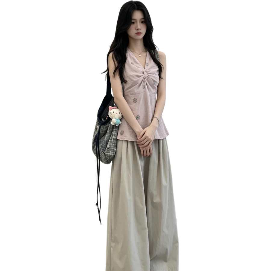 JBBCN Shirts Women's Light Purple V Neck Thin Nipped In Waist