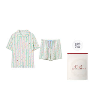 HONGDOUJUJIA Pajama Set Summer Women's Salt Blue