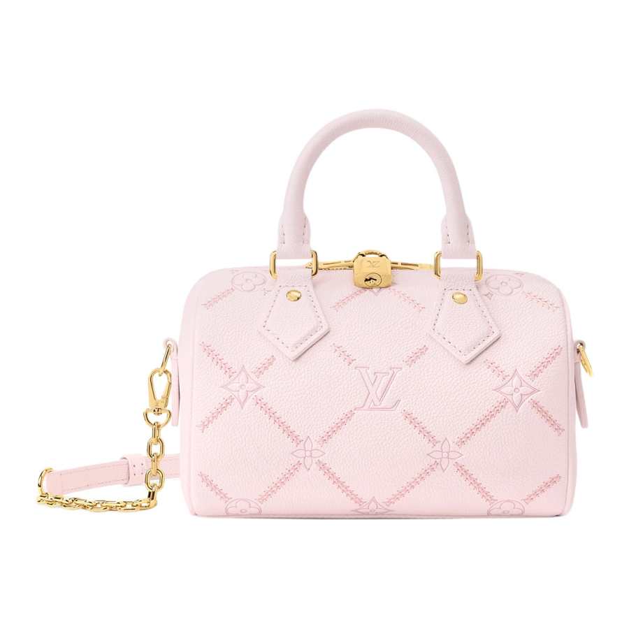 LOUIS VUITTON Speedy Cow Leather Shoulder Bag, Crossbody Bag, Handbag 20 Women's Pink