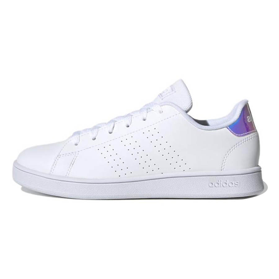 Adidas Neo ADVANTAGE K Comfortable Abrasion Resistant Low top Kids' Skateboarding Shoes White Green Kids'