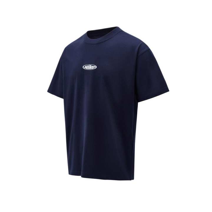 Nike Nike T Shirts Men's Navy Blue Crew Neck Moderate