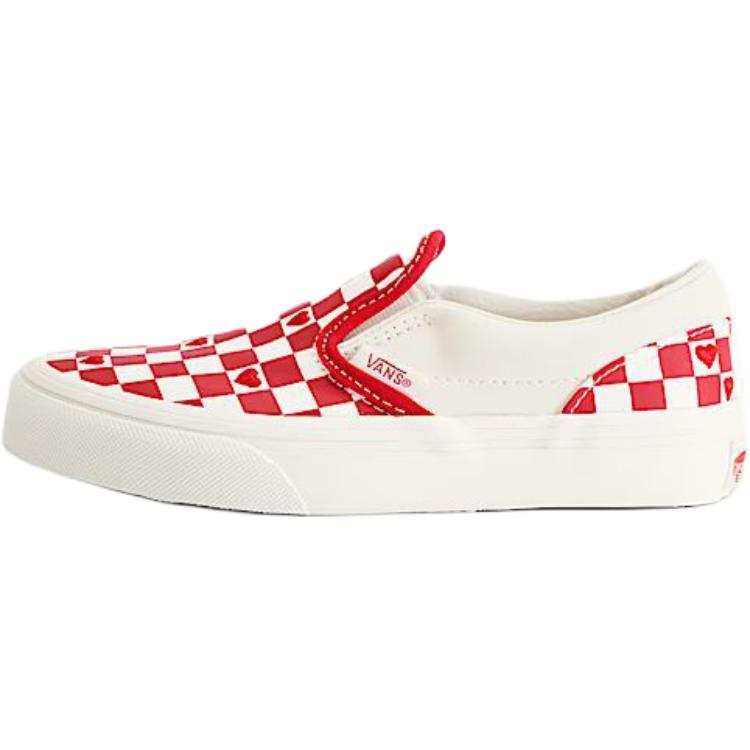 Vans CLASSIC SLIP on Support Low top Skateboard Shoes Red Kids'