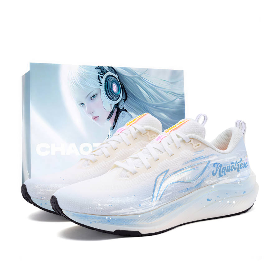 Li-Ning Li Ning Red Hare 8 Low top Casual Running Shoes Men's White Blue