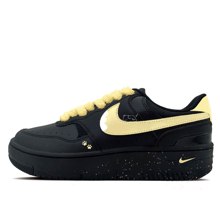 Nike Nike Gamma Force Dusk Lime Synthetic Leather Abrasion Resistant Low top Skateboard Shoes Women's Black