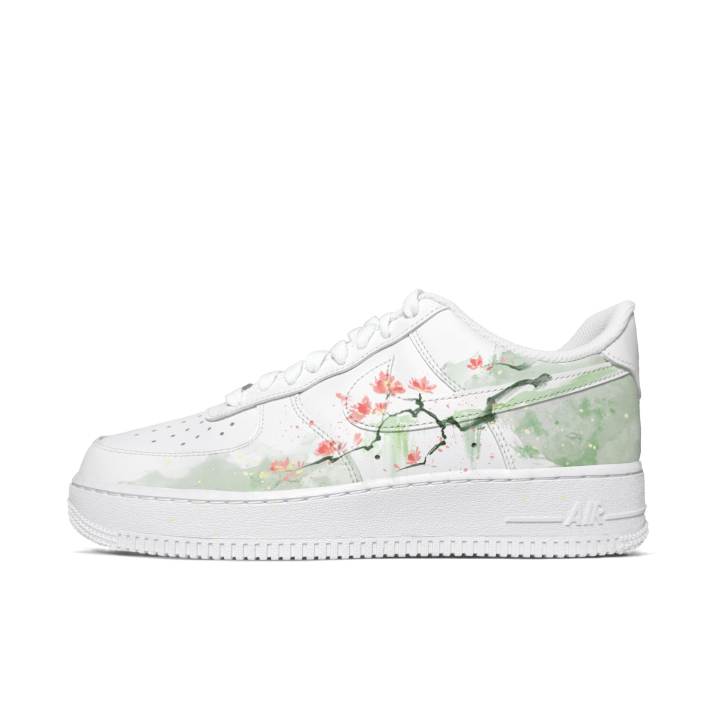 Nike Nike Air Force 1 Cow Leather Abrasion Resistant Low top Skateboard Shoes Men's Green