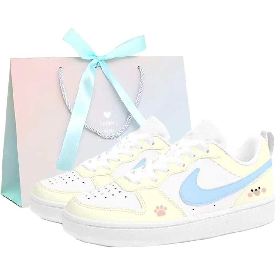 Nike Nike Court Borough Bear Leather Low top Kids' Skateboarding Shoes Teenagers