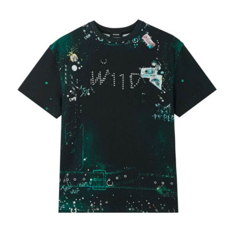 WE11DONE T Shirts Women's Black Crew Neck Moderate