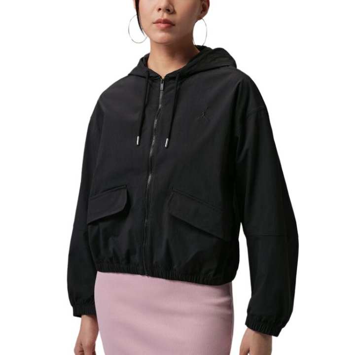 Jordan Jordan Jackets Women's Black Hooded Non Detachable Moderate Other