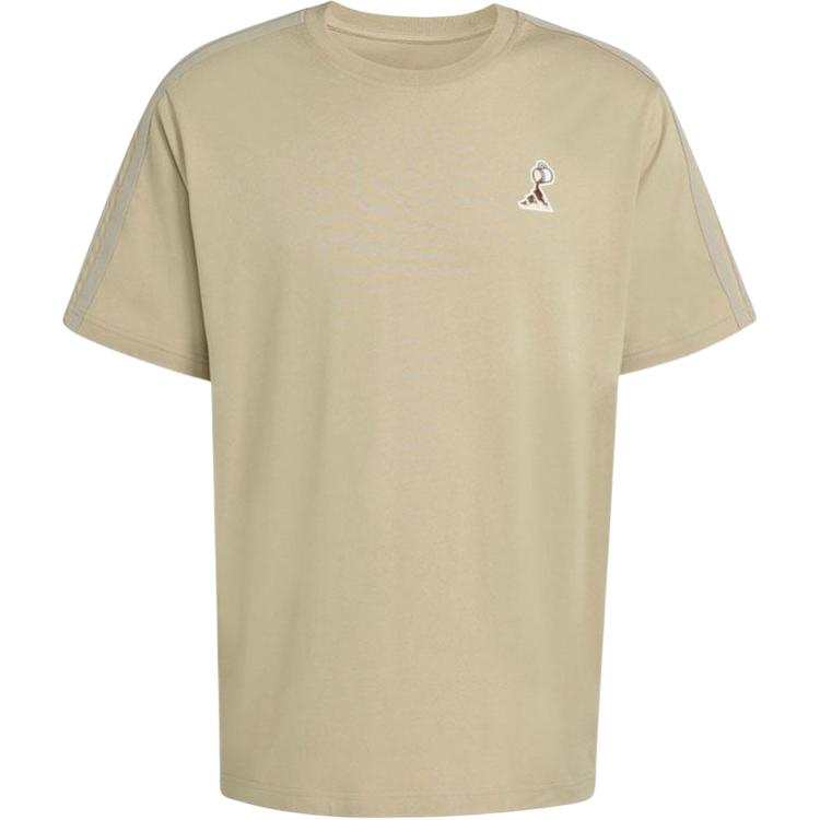 Adidas Adidas T Shirts Men's Khaki Crew Neck Moderate