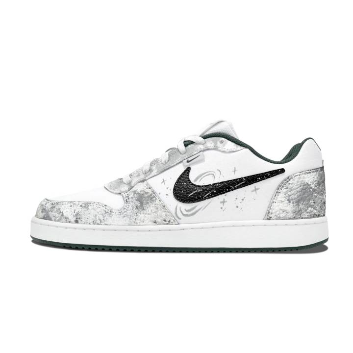 Nike Nike EBERNON Planet Fall Leather Slip Resistant Abrasion Resistant Low top Skateboard Shoes Men's Gray