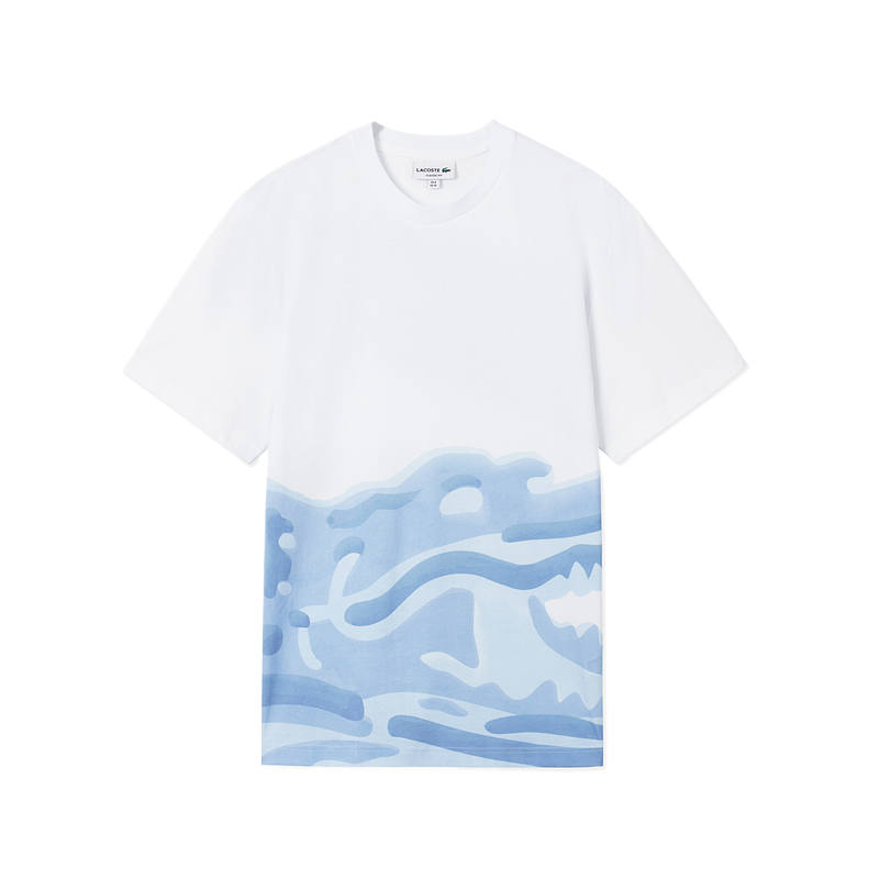 LACOSTE T Shirts Men's White Crew Neck Moderate