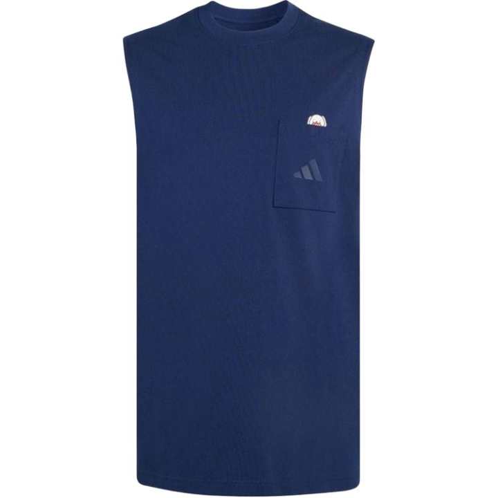 Adidas Adidas Tank Tops Men's Dark Blue Crew Neck Moderate Other