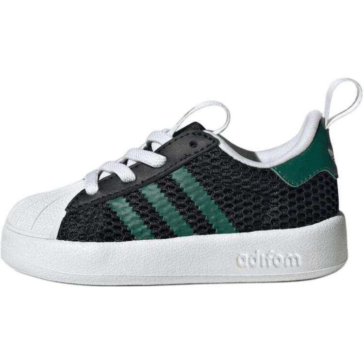 Adidas Originals SUPERSTAR Low top Toddler Shoes Black Green Infant And Toddler