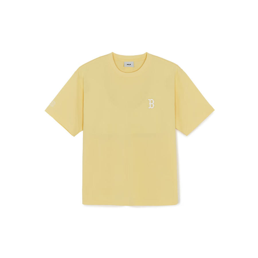 MLB T Shirts Unisex Boston Red Sox/Mustard Color Crew Neck Moderate Straight Fit