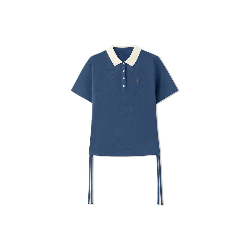 Skechers Polo Shirts Women's Dark Gray Blue 00FM Polo Collar Moderate