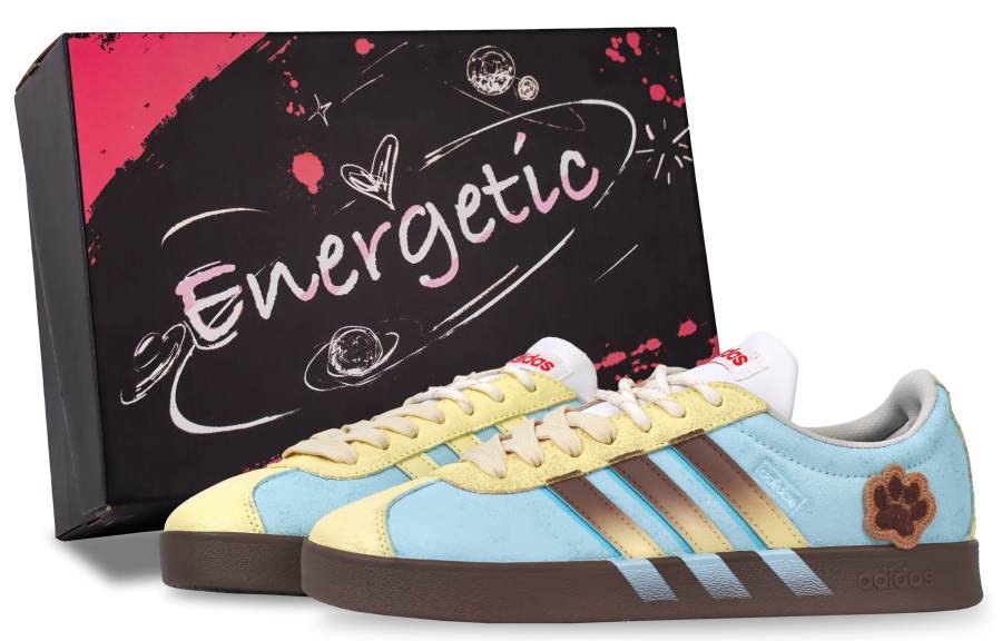 Adidas Adidas Vl Court Classic Caramel Trace Balance Lightweight Low top German Army Trainers Unisex Blue Yellow