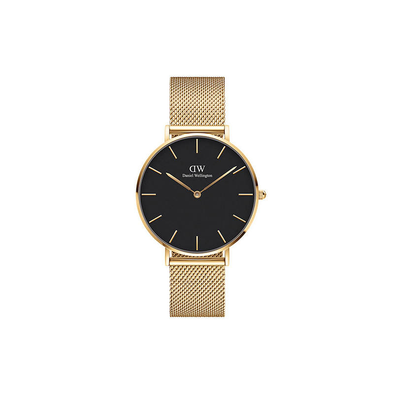 DW/DanielWellington Daniel Wellington PETITE Collection Wrist Watches Quartz Movement Stainless Steel Watchband Black Dial Men's Watches