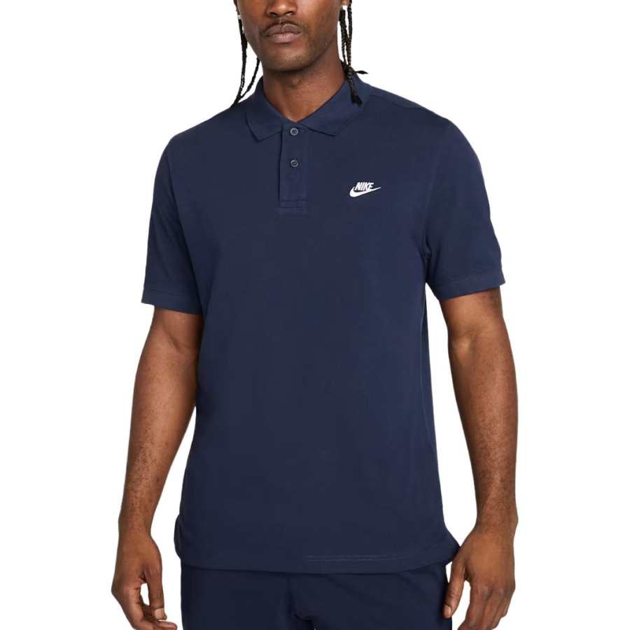 Nike Nike Club Polo Shirts Men's Obsidian/White Lapel Moderate Other