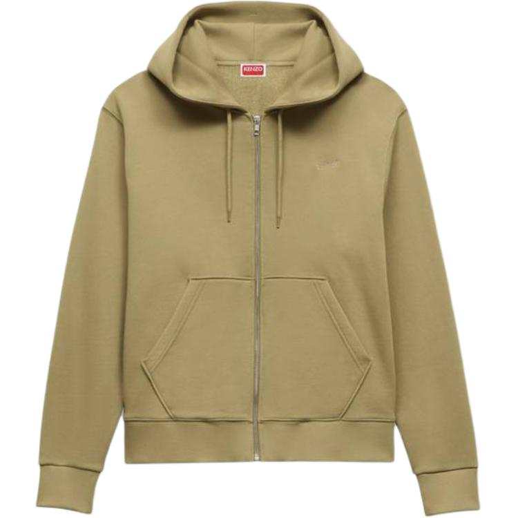 KENZO Sweatshirts Men's Khaki Hooded Non Detachable Moderate Straight Fit
