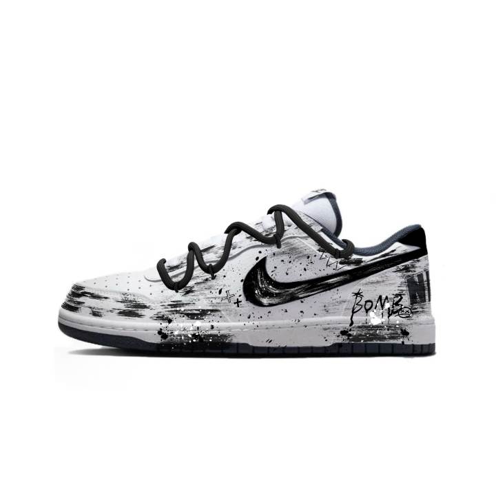 Nike Nike Big Dark Thorn Artificial Leather Slip Resistant, Abrasion Resistant, Height Increasing Low top Skateboard Shoes