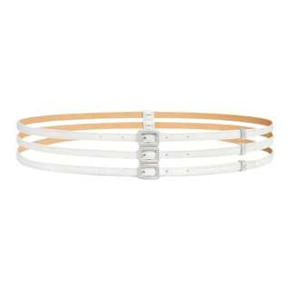 COURREGES Calfskin Leather Belts Women's White