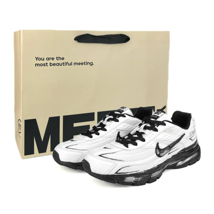 Nike Nike Initiator Fabric Height Increasing Slip Resistant Low top Casual City Commuting Running Shoes Unisex Black White