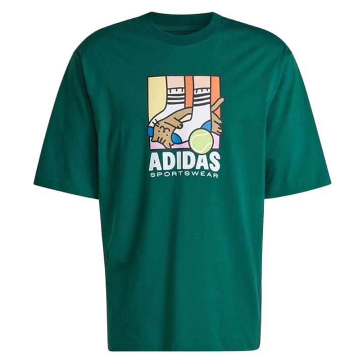 Adidas Adidas T Shirts Men's Green Crew Neck Moderate