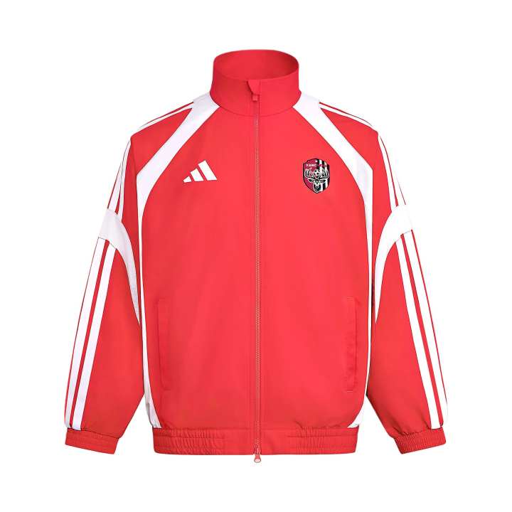 Adidas Adidas Jackets Unisex Bright Red/White Stand Collar Moderate Other