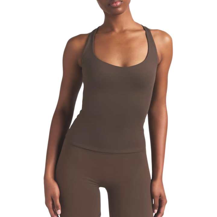 Nike Nike Matte Sleeveless Sports Shirts Women's Dark Umber