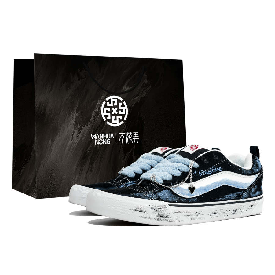 Vans Knu Skool Wan Hua Nong, Starry Sky Sparkling, Shopping Bag Fabric Abrasion Resistant, Lightweight, And Breathable