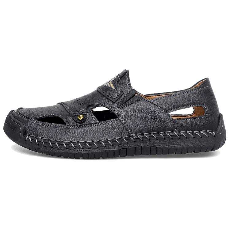 YALU Rubber Sole Closed Toe Slippers Men's