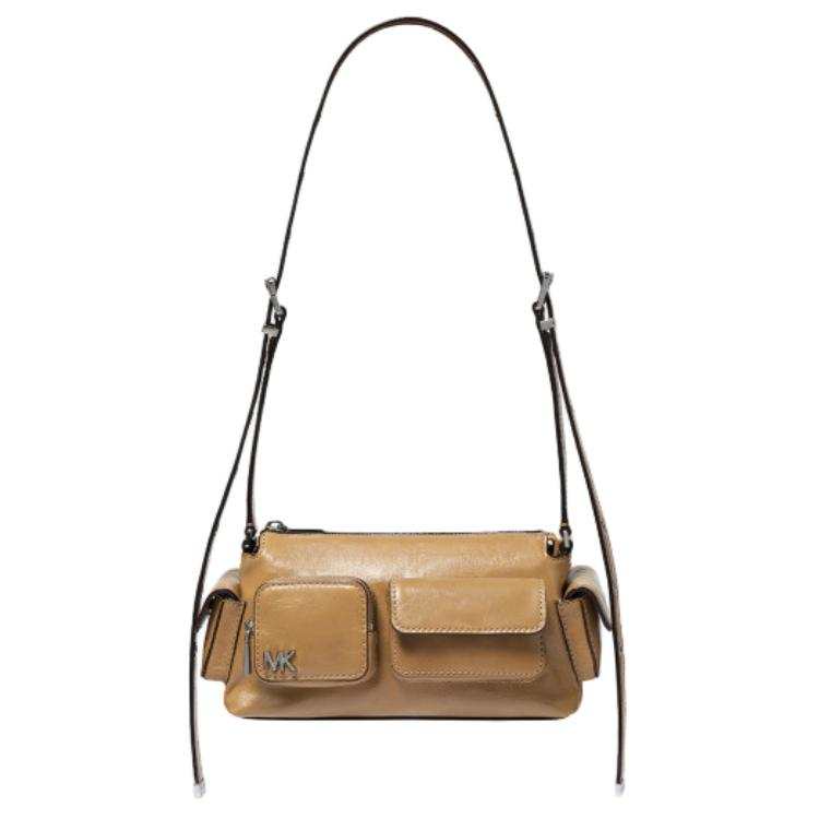 MICHAEL KORS DAKOTA Cow Leather Shoulder Bag, Crossbody Bag Small Women's Peanut