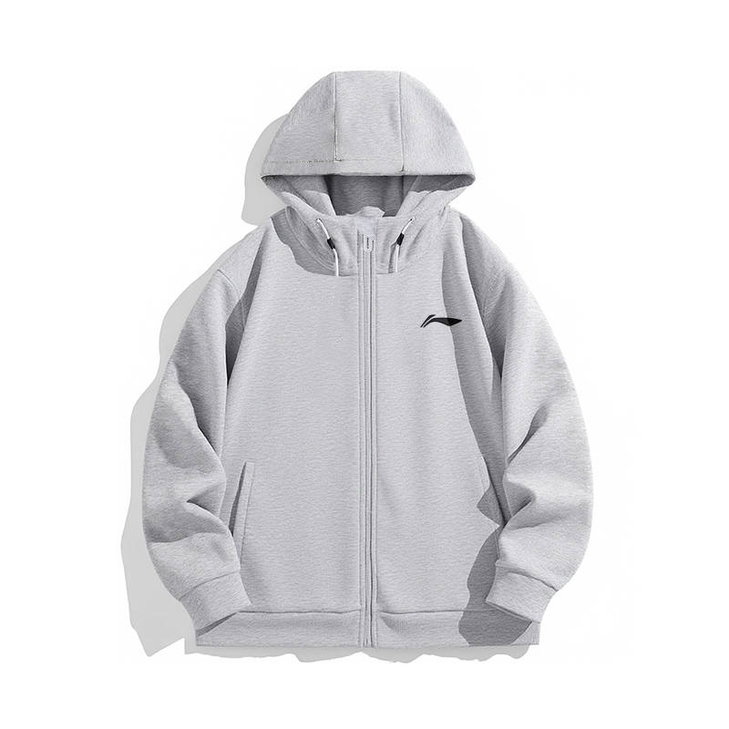 Li-Ning Li Ning Jackets Men's Gray Hooded Non Detachable Moderate Workwear