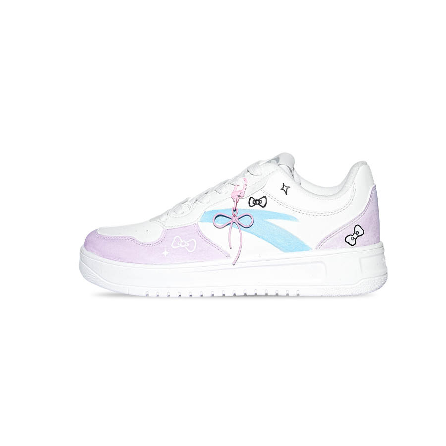 Anta Easy Lightweight Abrasion Resistant Low top Skateboard Shoes Women's White Pink