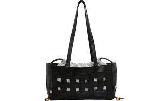 URBAN REVIVO Artificial Leather Shoulder Bag Regular Women's Black