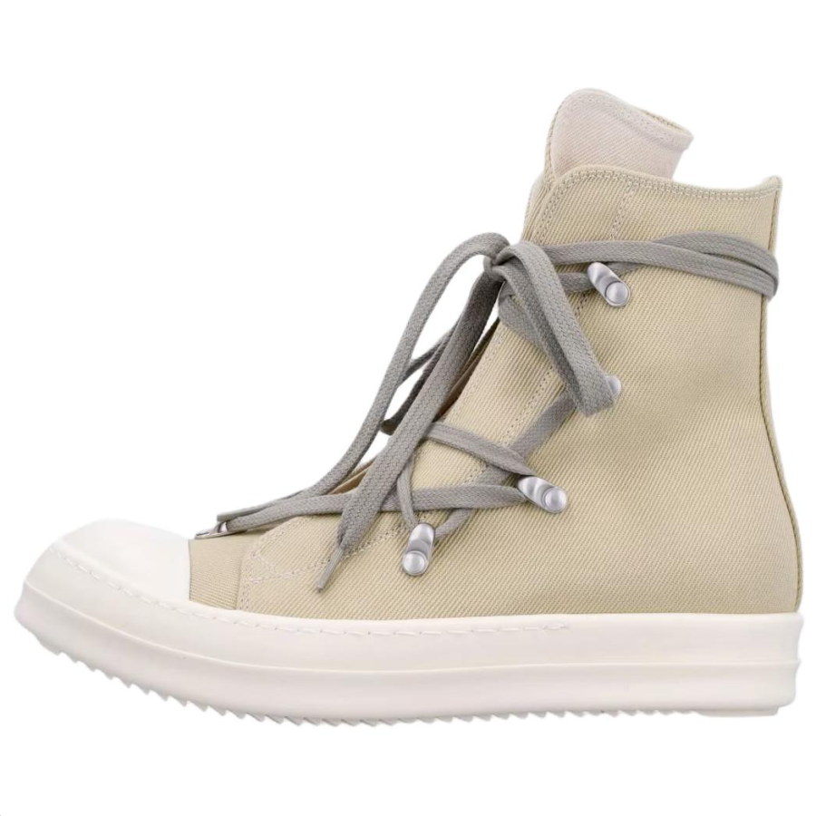 Rick Owens DRKSHDW High top Canvas Shoes Men's Beige