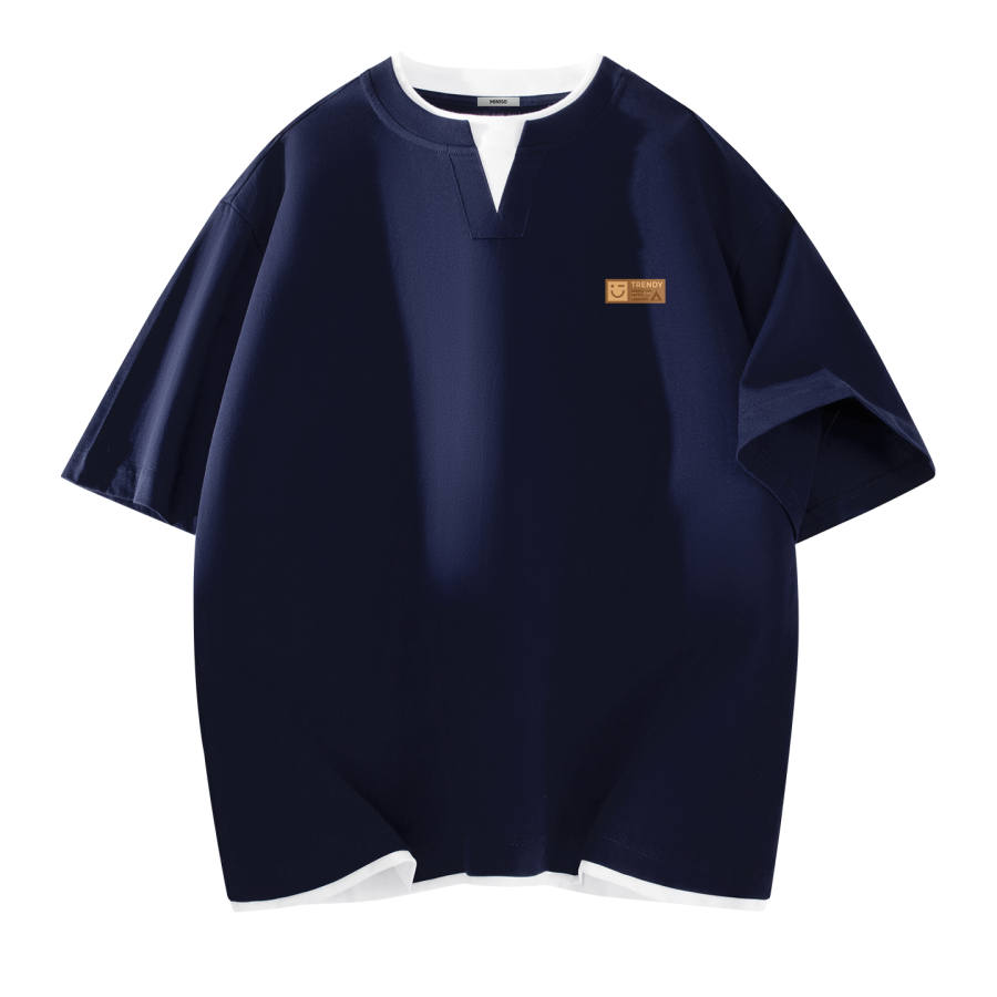 MINISO MINISO T Shirts Unisex Crew Neck Moderate Mock Two Piece
