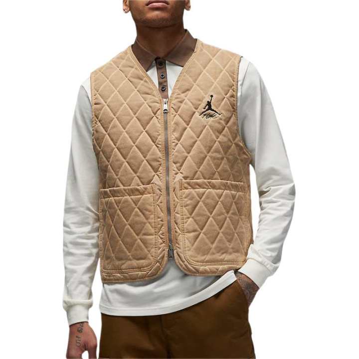 Jordan Jordan Vests Men's Khaki V Neck Moderate Other
