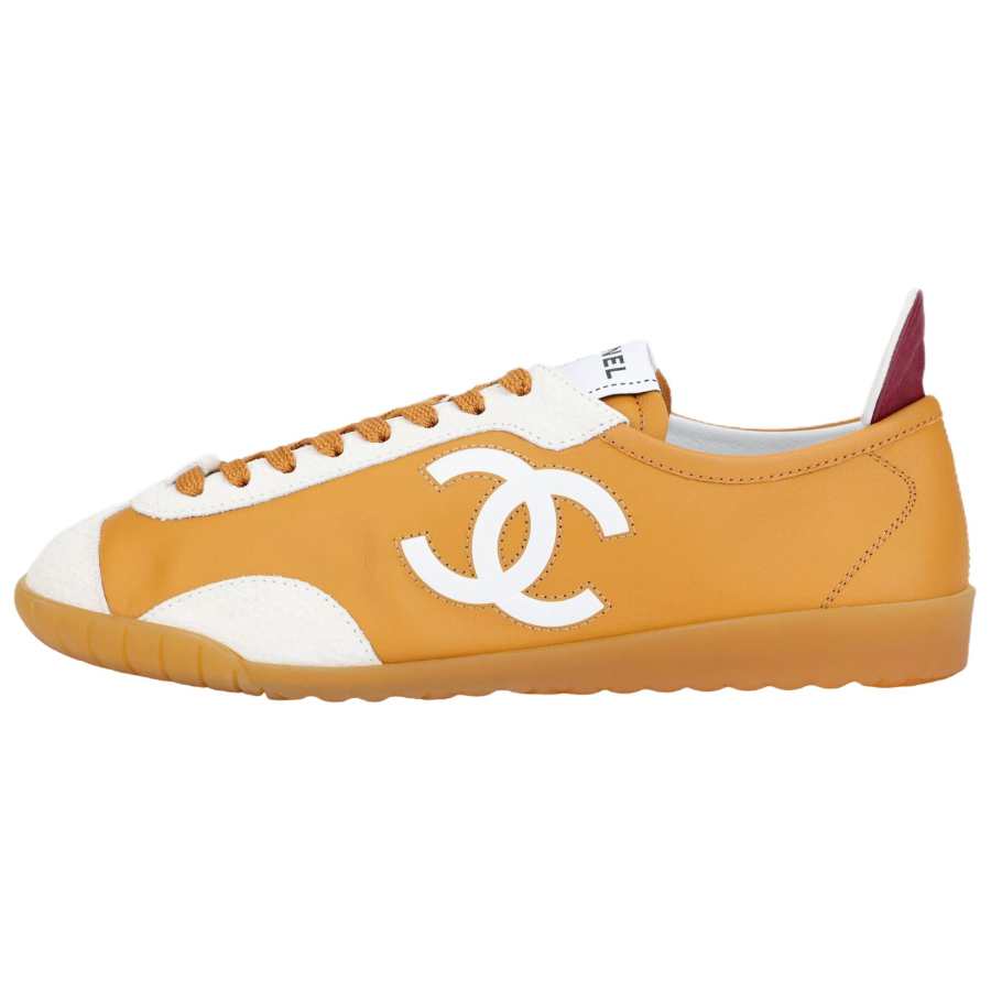 CHANEL 26P Low top Casual Shoes Women's Light Brown/White