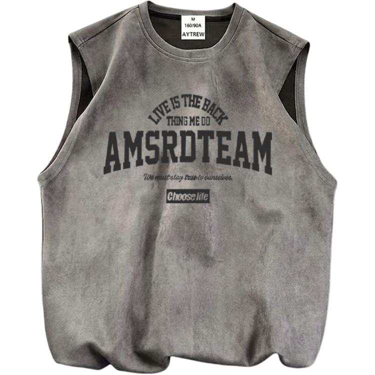 Lnga Landgre Tank Tops Men's Crew Neck Moderate Sleeveless