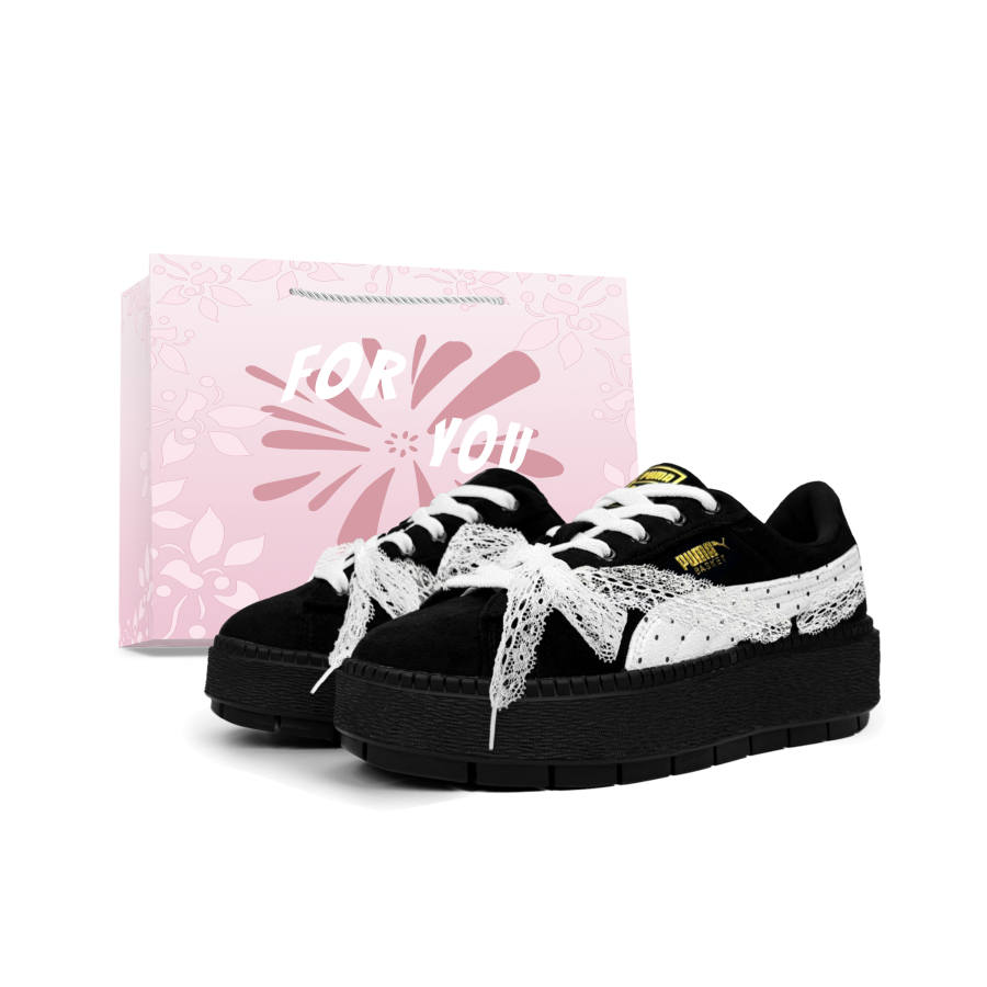 PUMA Platform Trace Slip Resistant, Abrasion Resistant, Height Increasing Skateboard Shoes Women's
