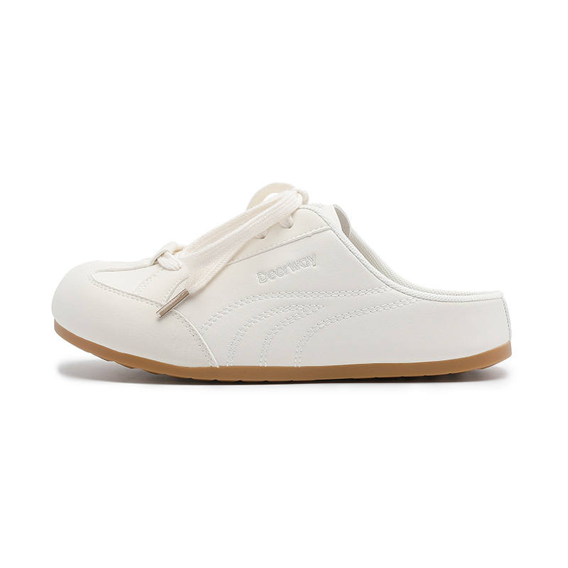 DEERWAY Closed Toe Slippers Women's Beige Gray