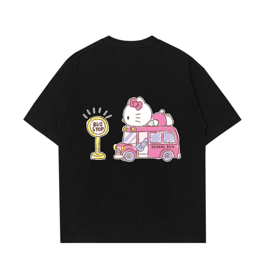 Sanrio x Hello Kitty Hello Kitty Summer Drop Shoulder Sleeve T Shirt Women's